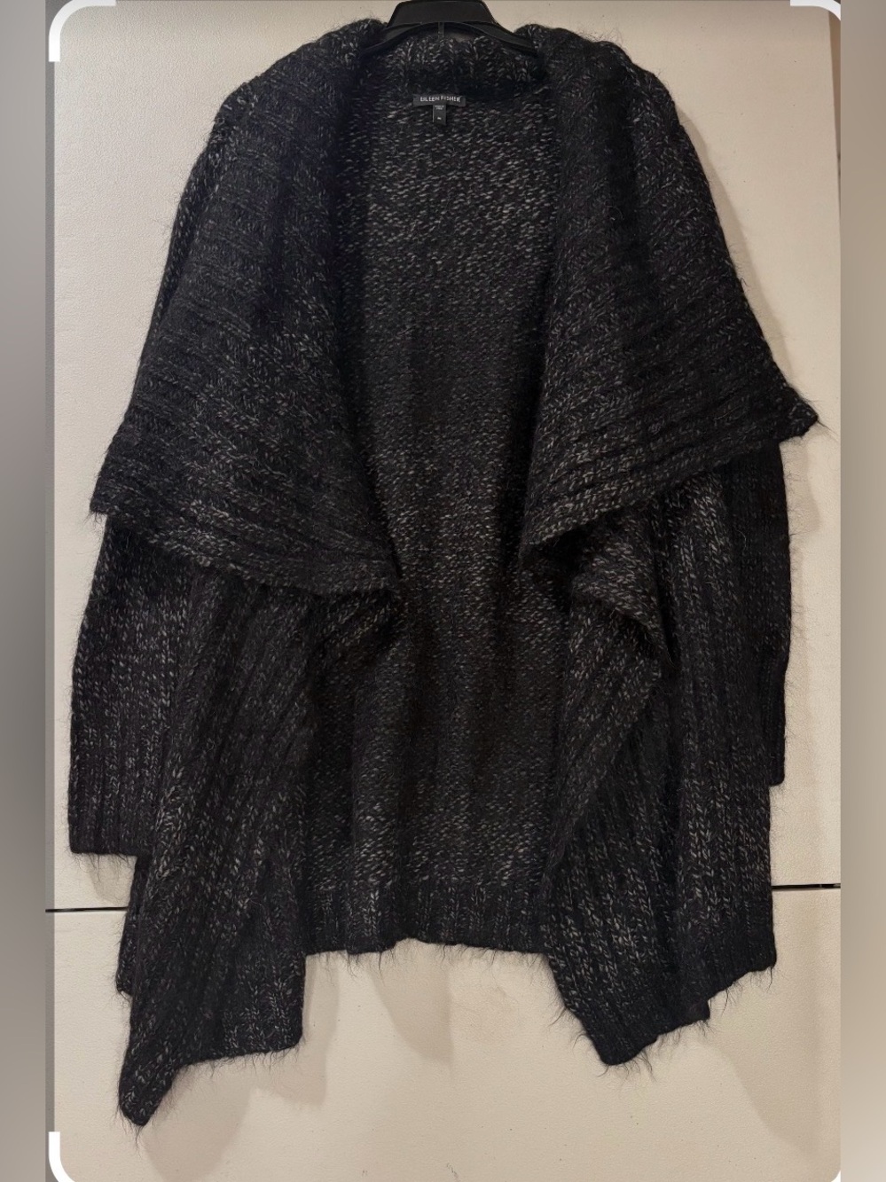 Eileen Fisher NWOT Suri Baby Alpaca Draped Waterfall Cardigan Medium